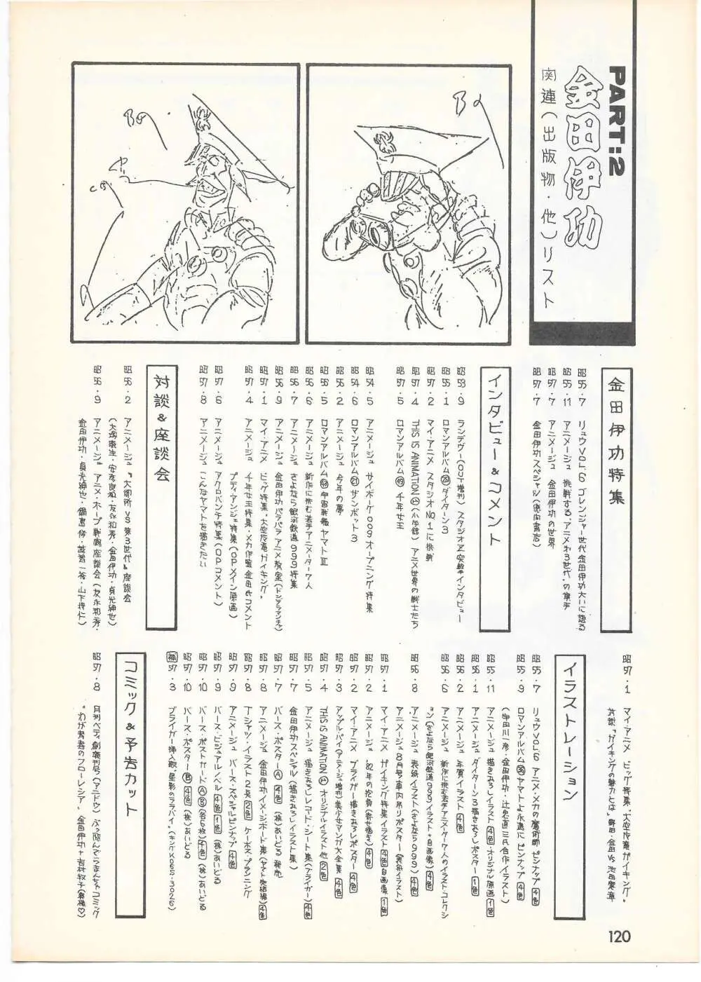 THE ANIMATOR 1 金田伊功特集号 115ページ
