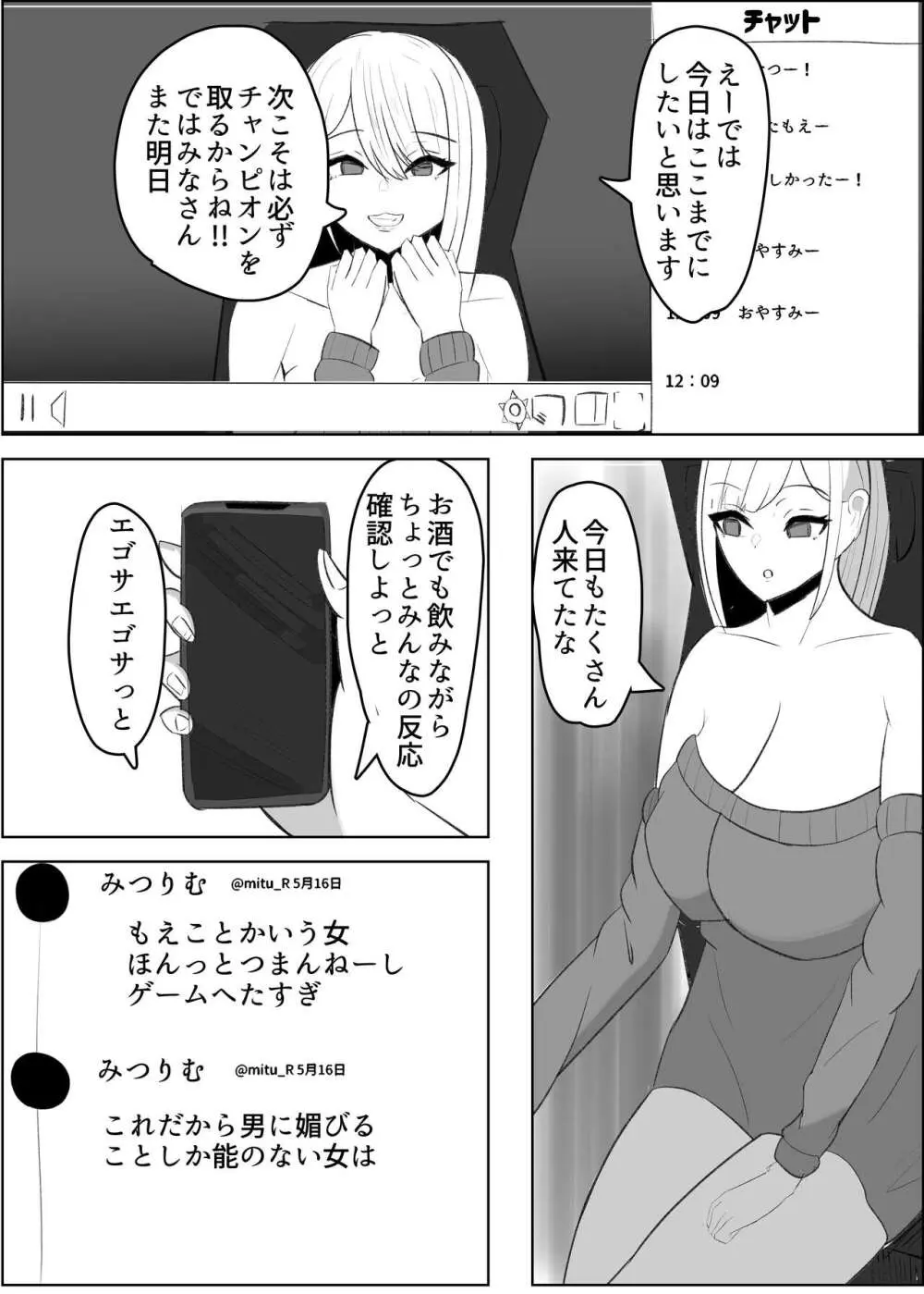 アンチ君って乳首弱いんだ♥ 3ページ