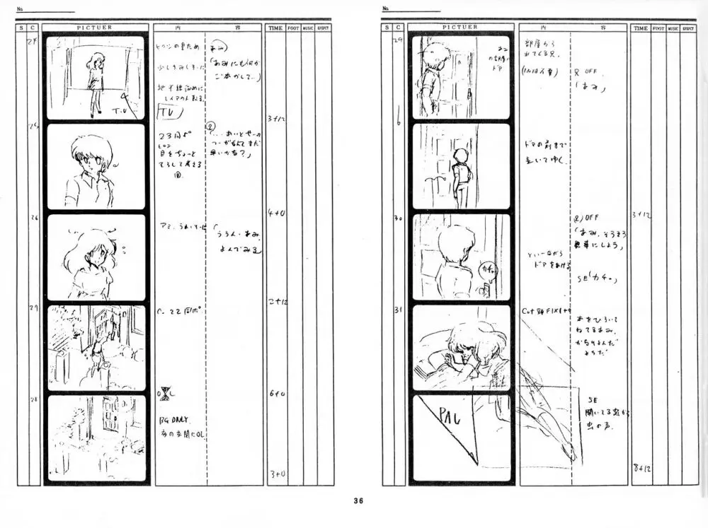 くりいむレモン 絵コンテ･設定資料集 PART1 ｢媚･妹･Baby｣ ＆ PART5｢亜美･AGAIN｣ 34ページ