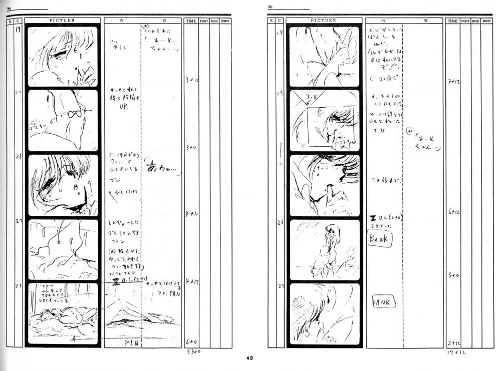 くりいむレモン 絵コンテ･設定資料集 PART1 ｢媚･妹･Baby｣ ＆ PART5｢亜美･AGAIN｣ 46ページ