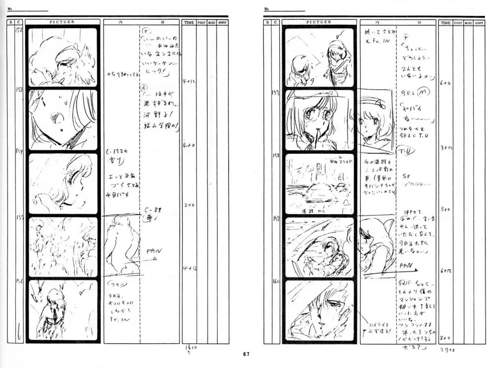 くりいむレモン 絵コンテ･設定資料集 PART1 ｢媚･妹･Baby｣ ＆ PART5｢亜美･AGAIN｣ 64ページ