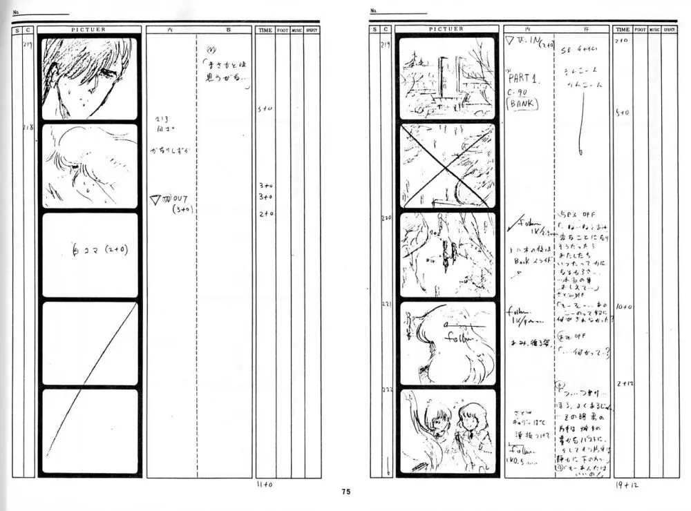 くりいむレモン 絵コンテ･設定資料集 PART1 ｢媚･妹･Baby｣ ＆ PART5｢亜美･AGAIN｣ 73ページ