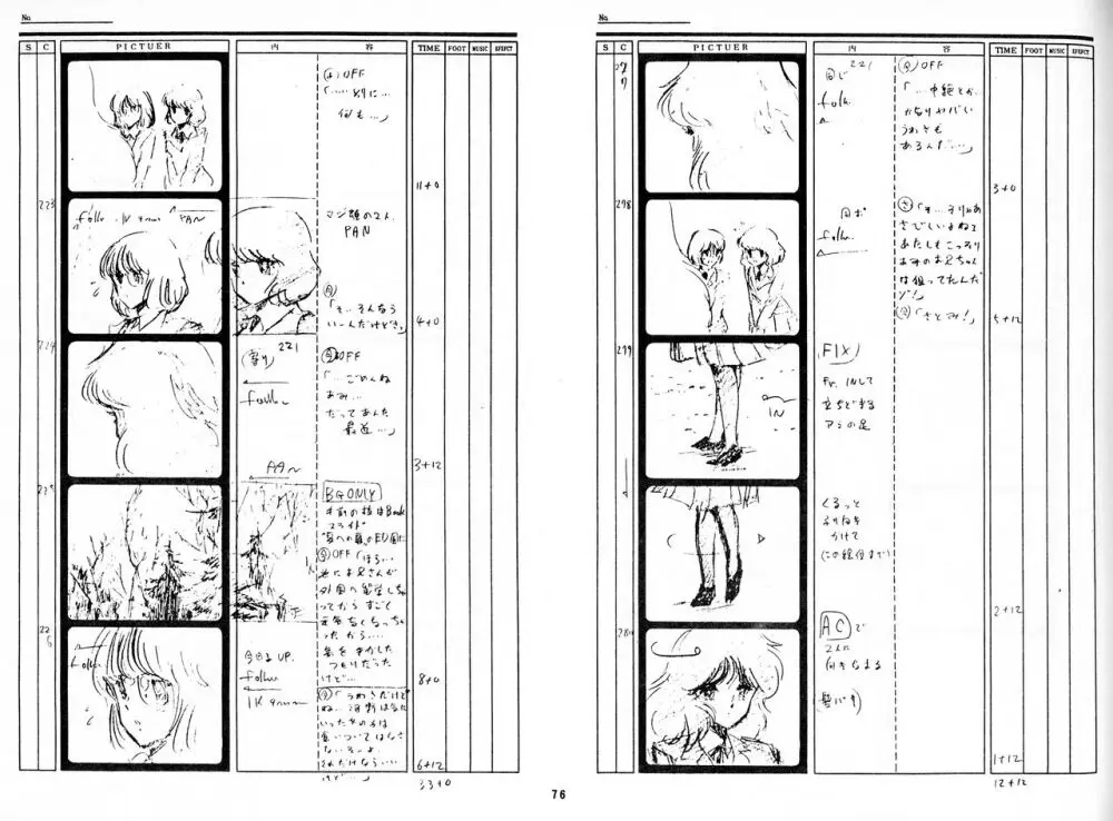 くりいむレモン 絵コンテ･設定資料集 PART1 ｢媚･妹･Baby｣ ＆ PART5｢亜美･AGAIN｣ 74ページ