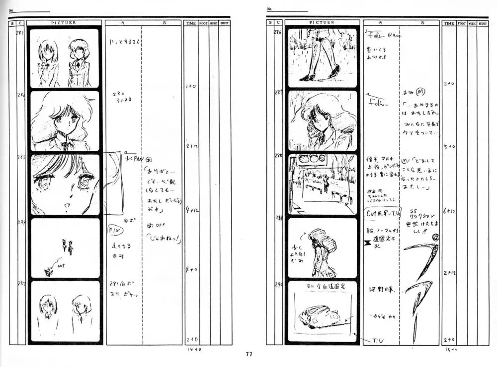 くりいむレモン 絵コンテ･設定資料集 PART1 ｢媚･妹･Baby｣ ＆ PART5｢亜美･AGAIN｣ 76ページ