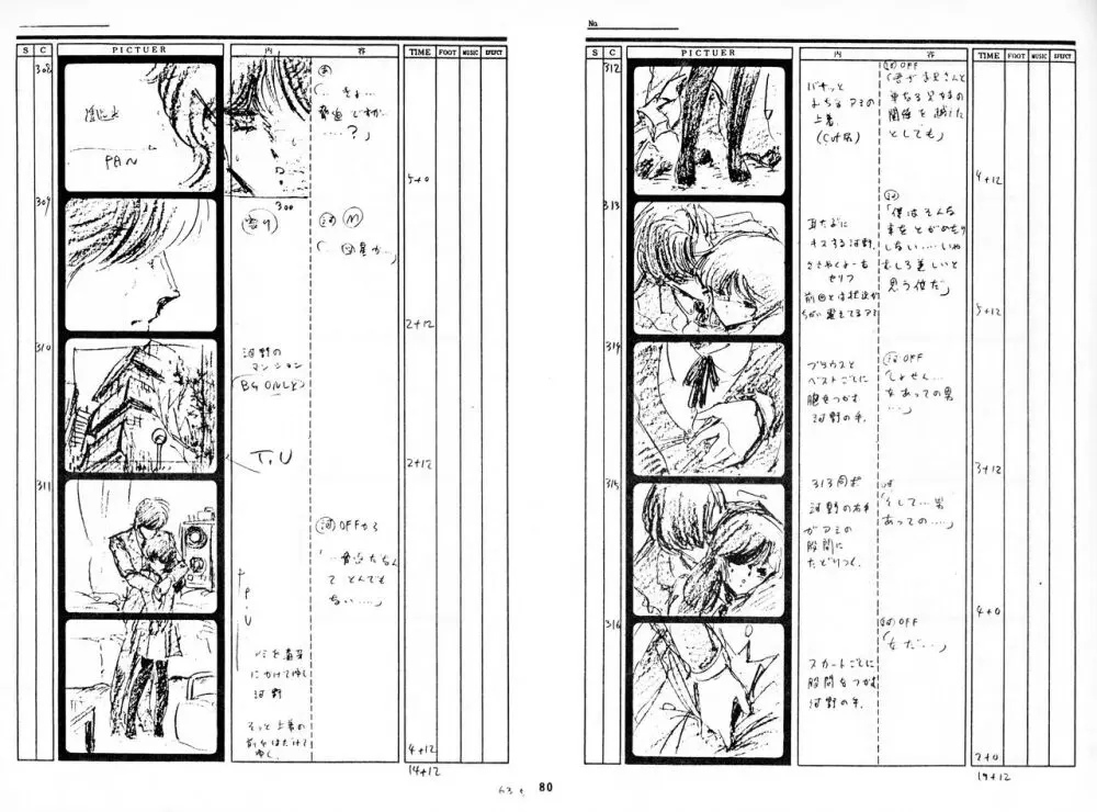 くりいむレモン 絵コンテ･設定資料集 PART1 ｢媚･妹･Baby｣ ＆ PART5｢亜美･AGAIN｣ 79ページ