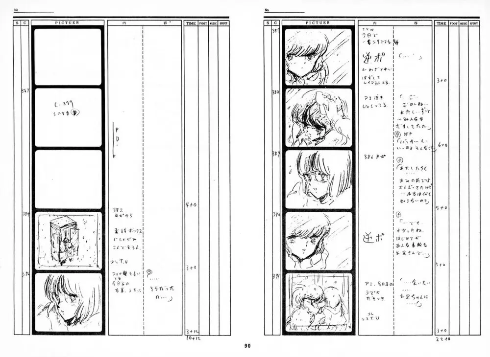 くりいむレモン 絵コンテ･設定資料集 PART1 ｢媚･妹･Baby｣ ＆ PART5｢亜美･AGAIN｣ 89ページ