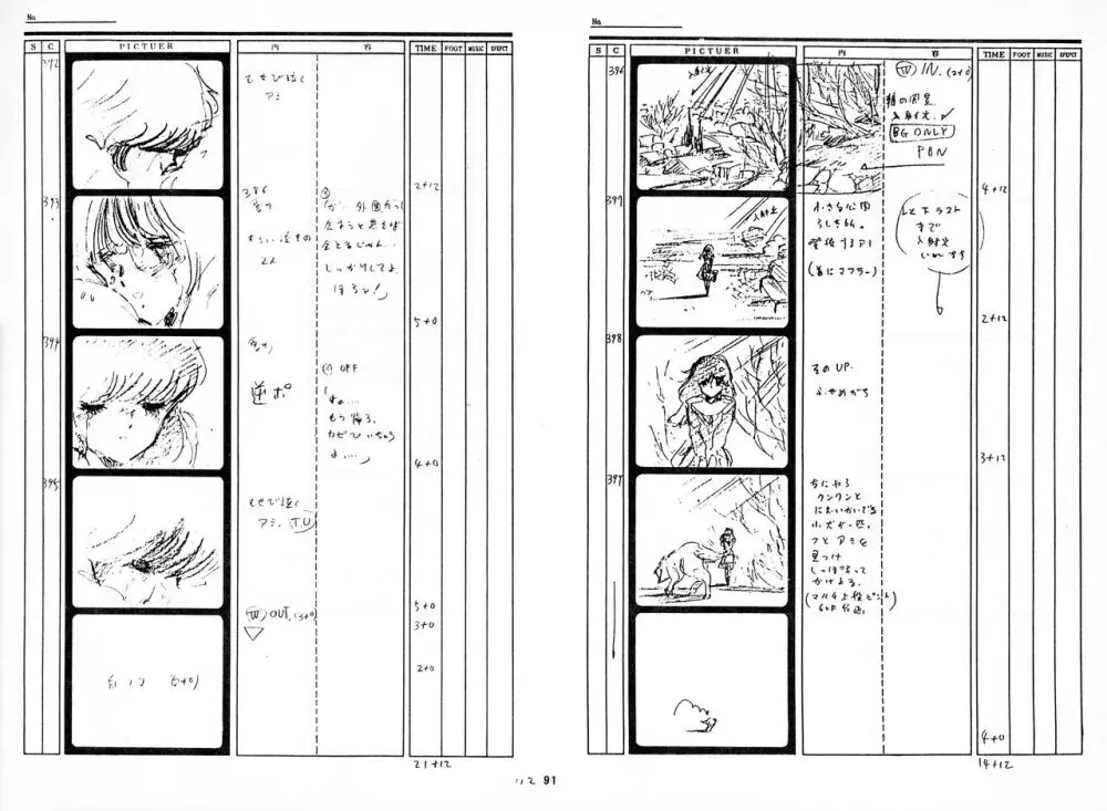 くりいむレモン 絵コンテ･設定資料集 PART1 ｢媚･妹･Baby｣ ＆ PART5｢亜美･AGAIN｣ 90ページ