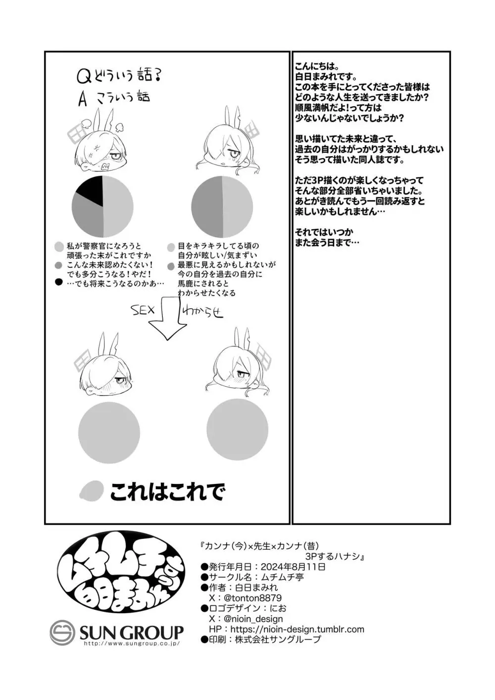 [ムチムチ亭 (白日まみれ)] カンナ(今)×先生×カンナ(昔)3Pするハナシ (ブルーアーカイブ) [DL版] 30ページ