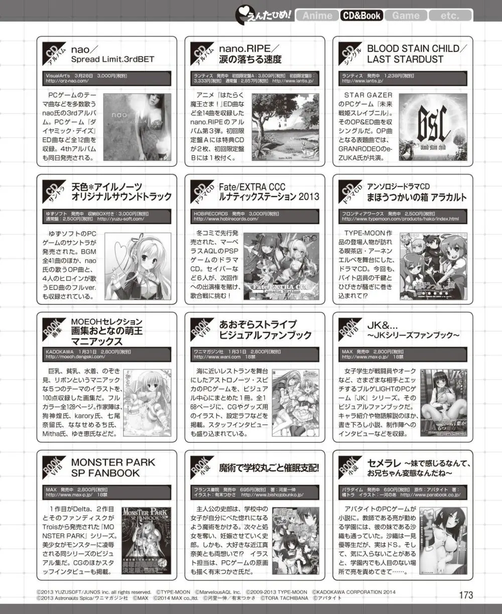 電撃姫 2014年3月号 165ページ