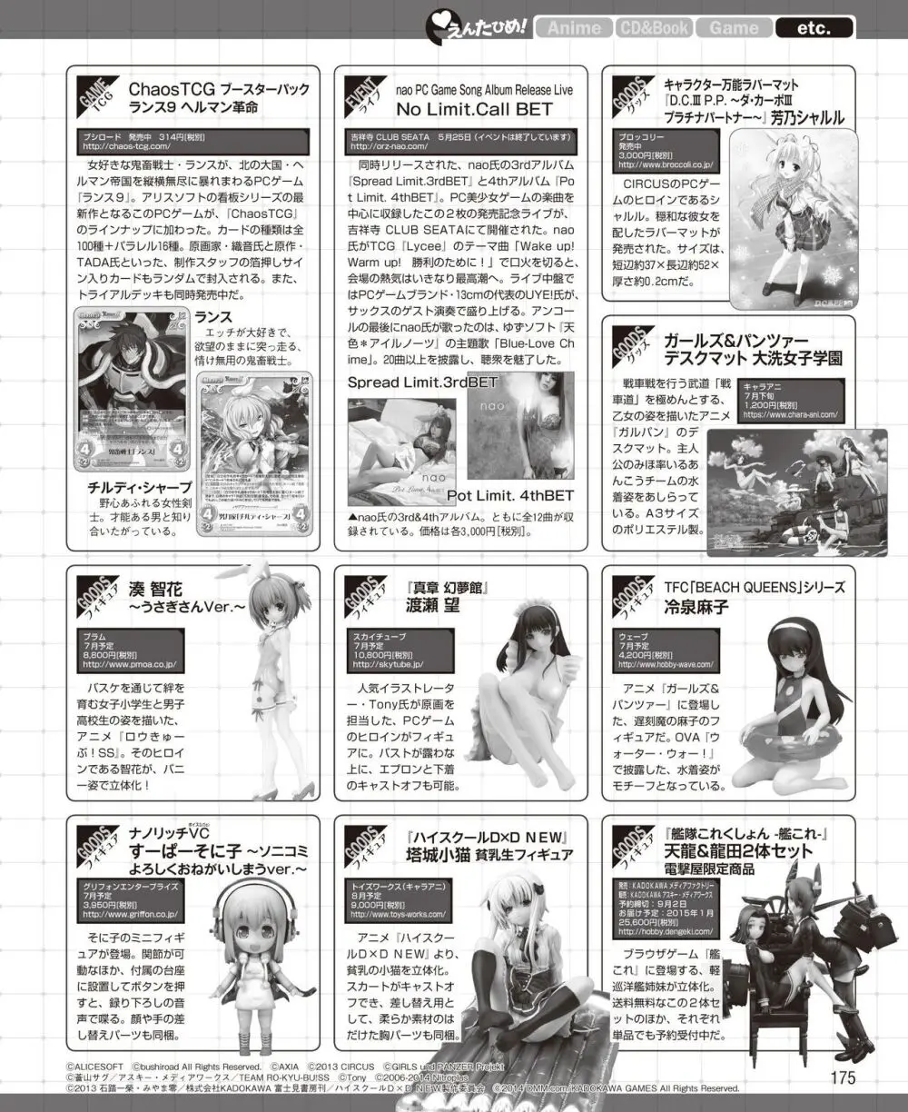 電撃姫 2014年8月号 167ページ