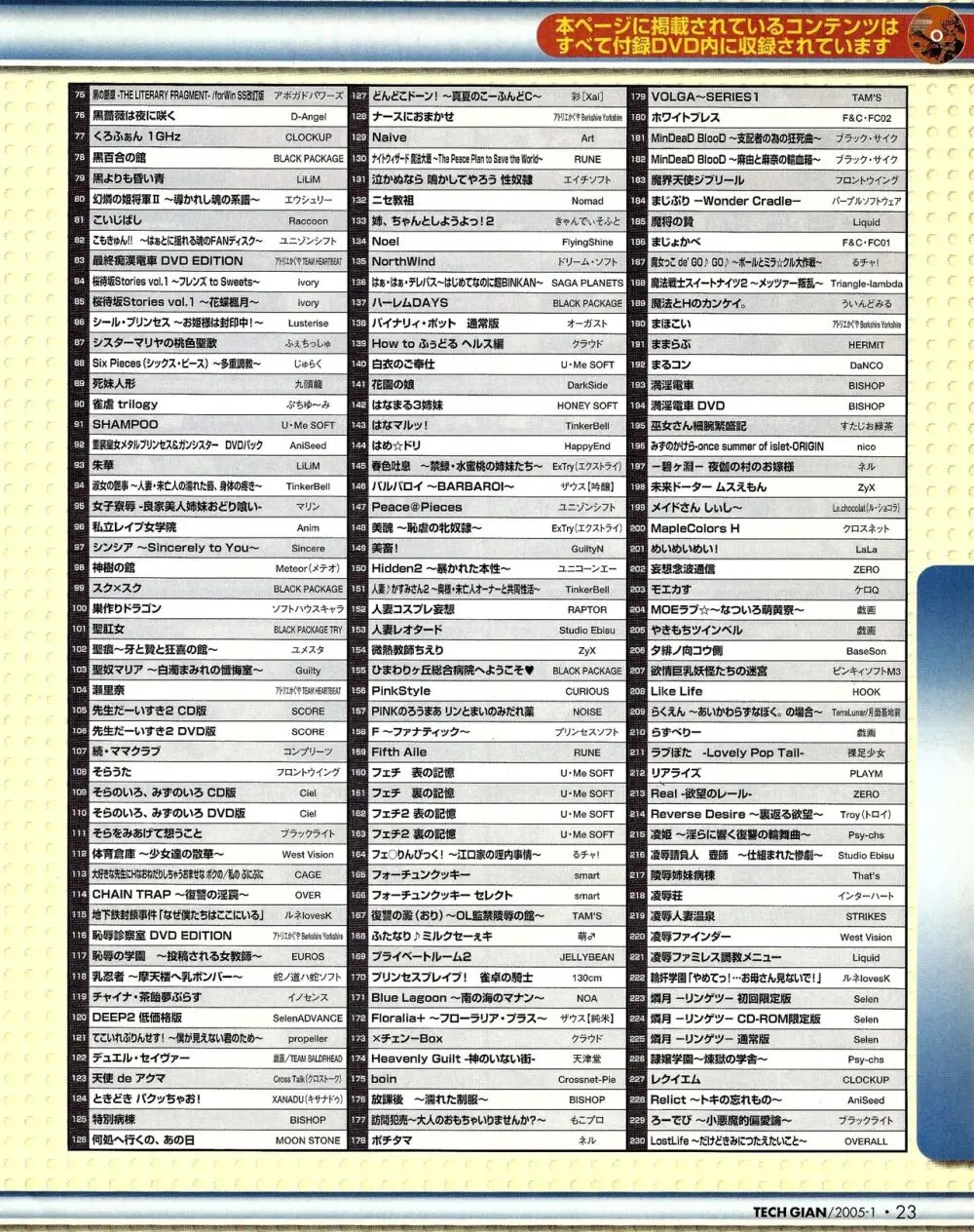 TECH GIAN 2005年1月号 21ページ