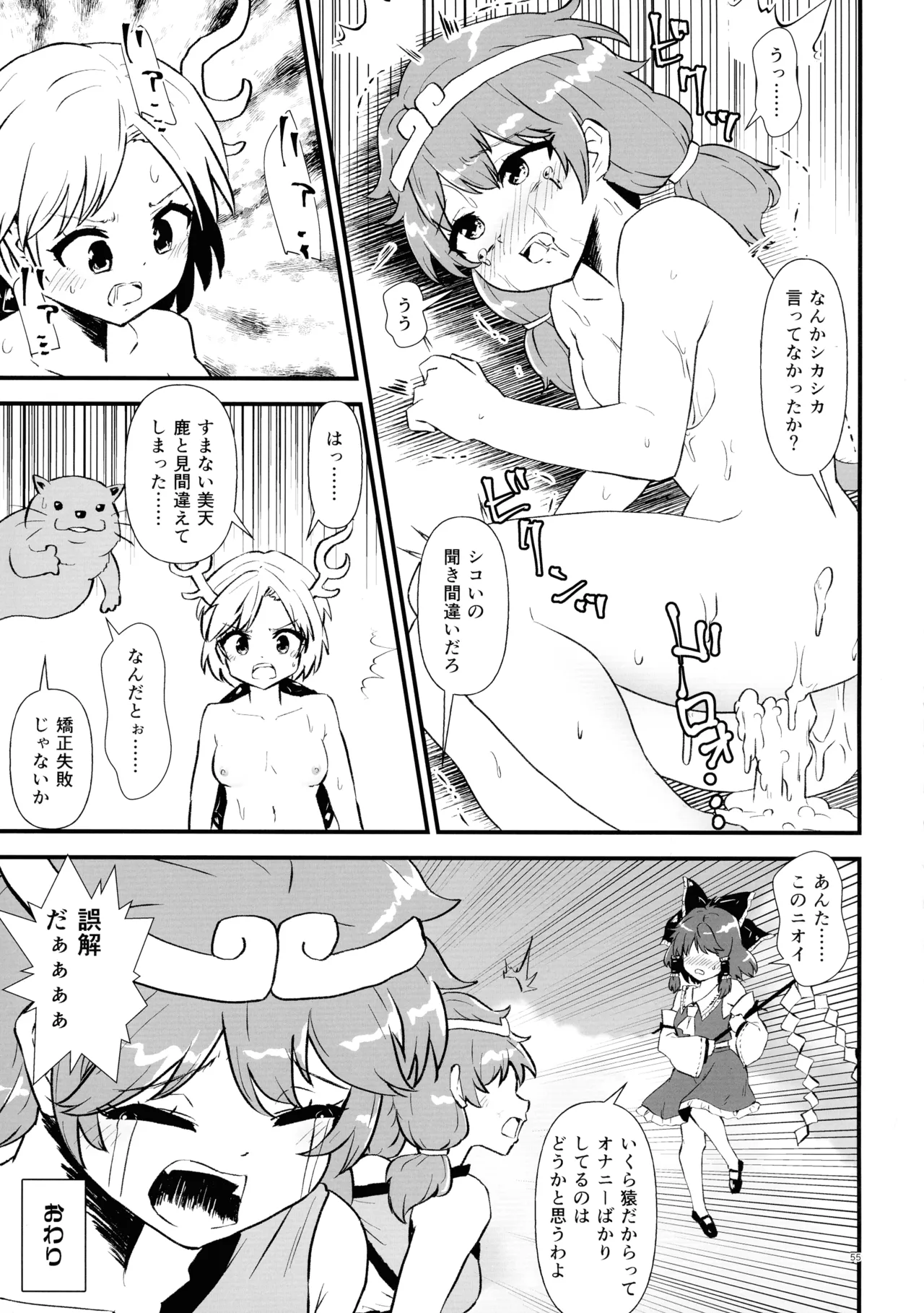 東方ふたなり射精管理合同誌 54ページ