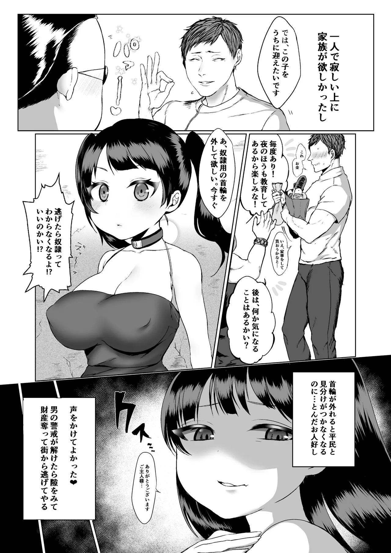 可哀想な奴隷ちゃんを躾る話 4ページ