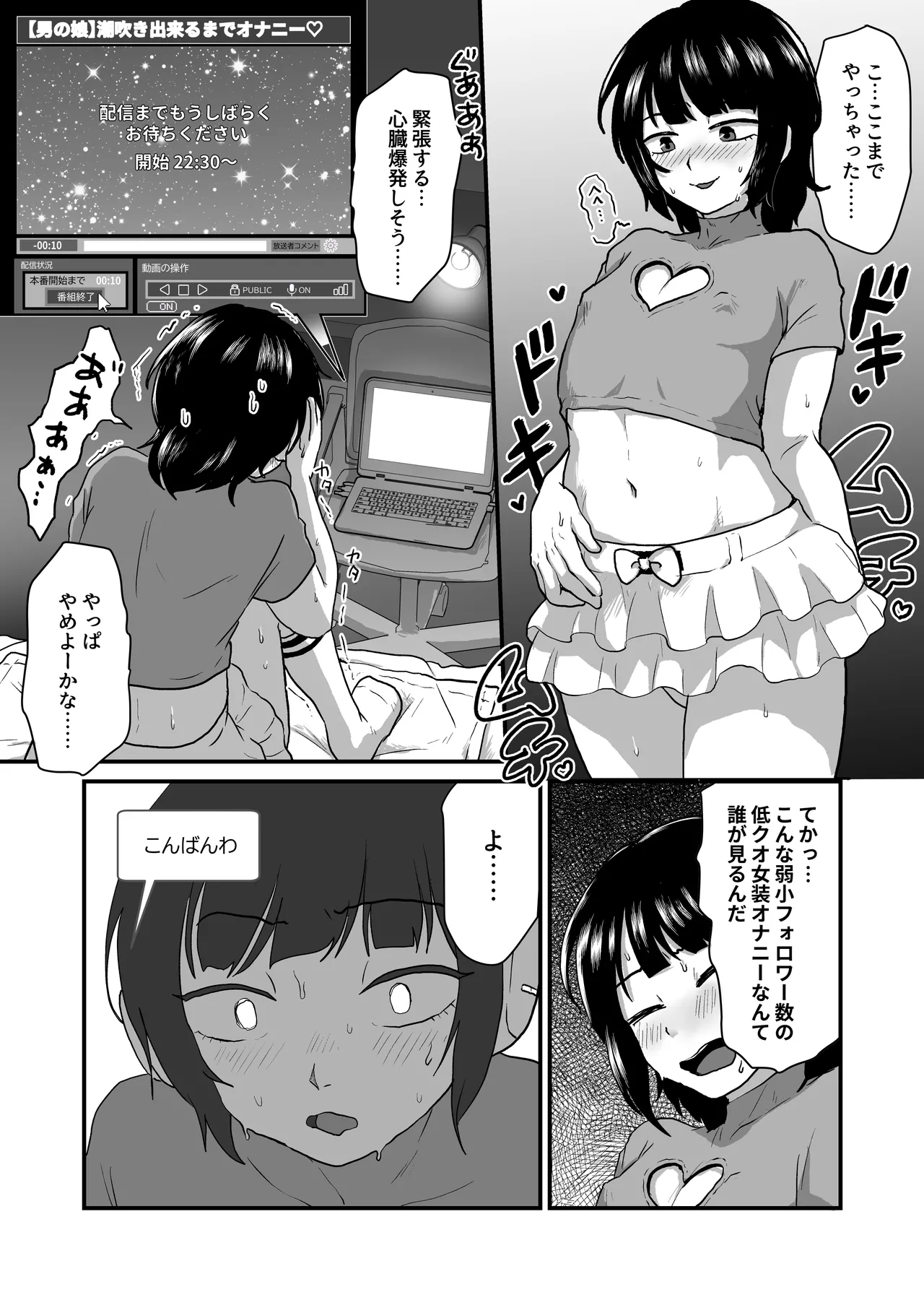 男の娘の潮吹き応援配信 7ページ