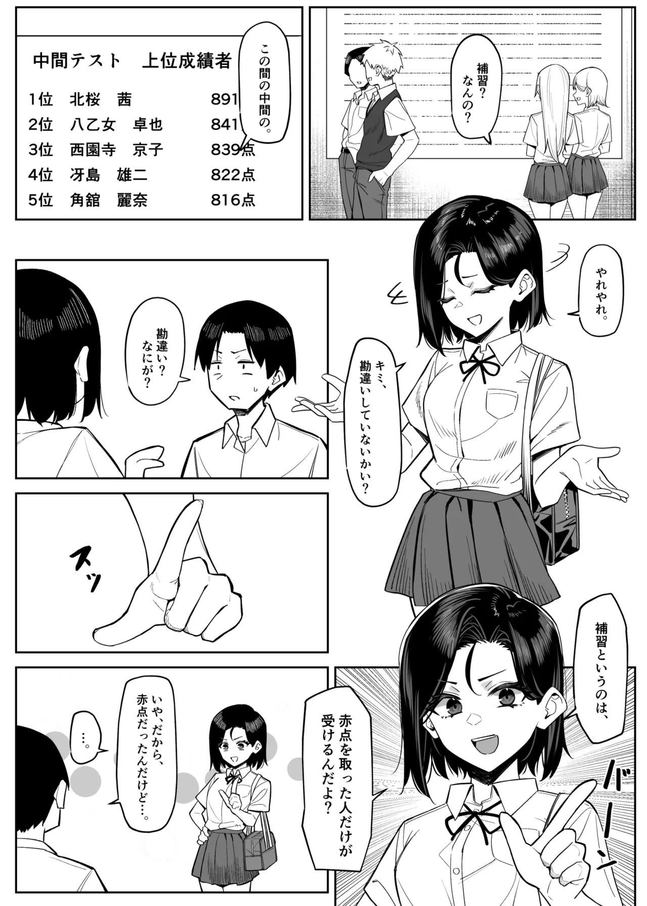 優等生にオ〇ニー見せる話 80ページ