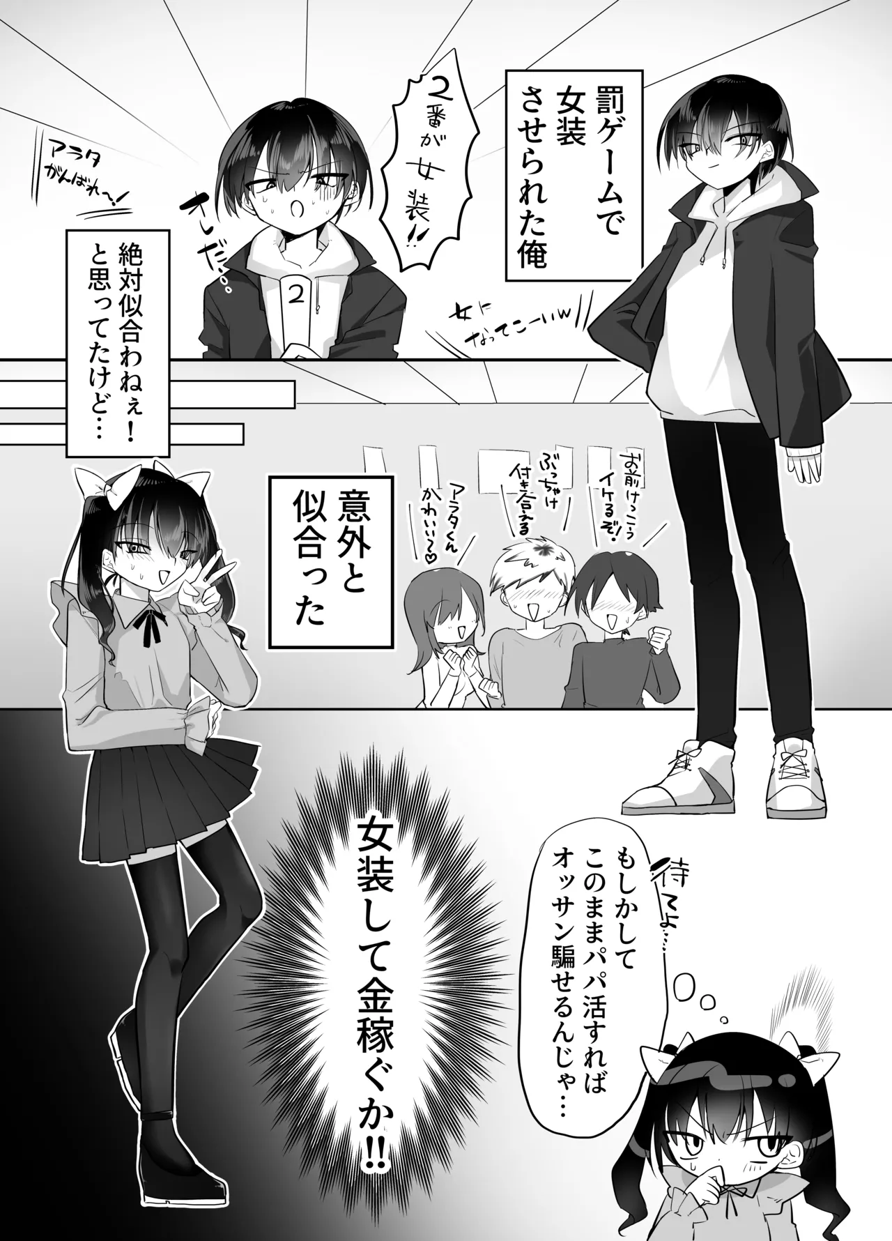 女装パパ活 失敗男子 強○マゾメス調教 2ページ