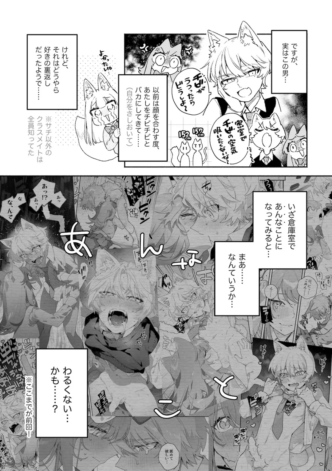 ♂が受け。ネコちゃん×ネコくん2 3ページ