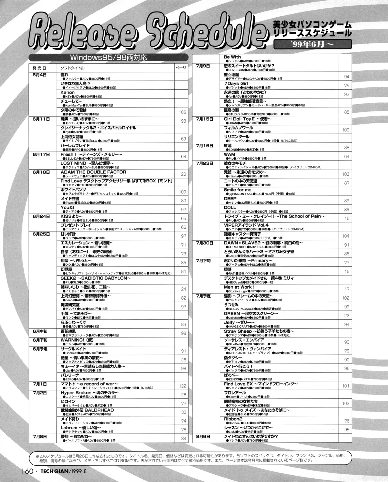 TECH GIAN (テックジャイアン) 1999年08月号 Vol.34 158ページ