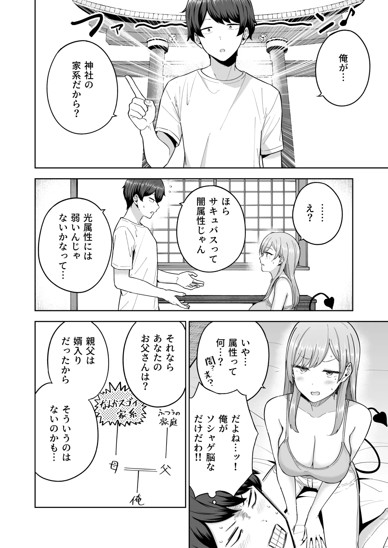 サキュバスさんちの家族関係 15ページ