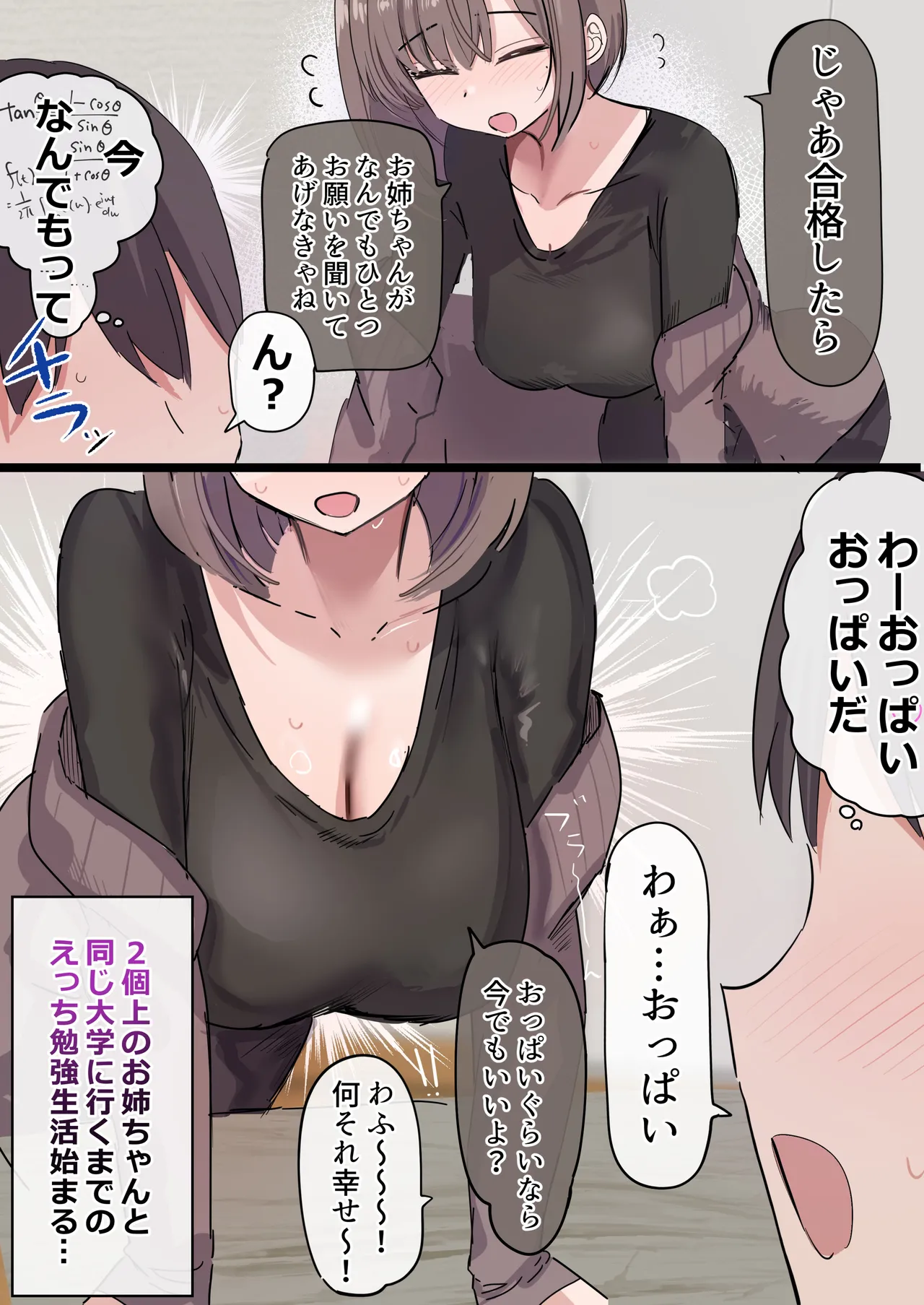 2個上の家庭教師のお姉ちゃんとたくさんえっちする話 4ページ