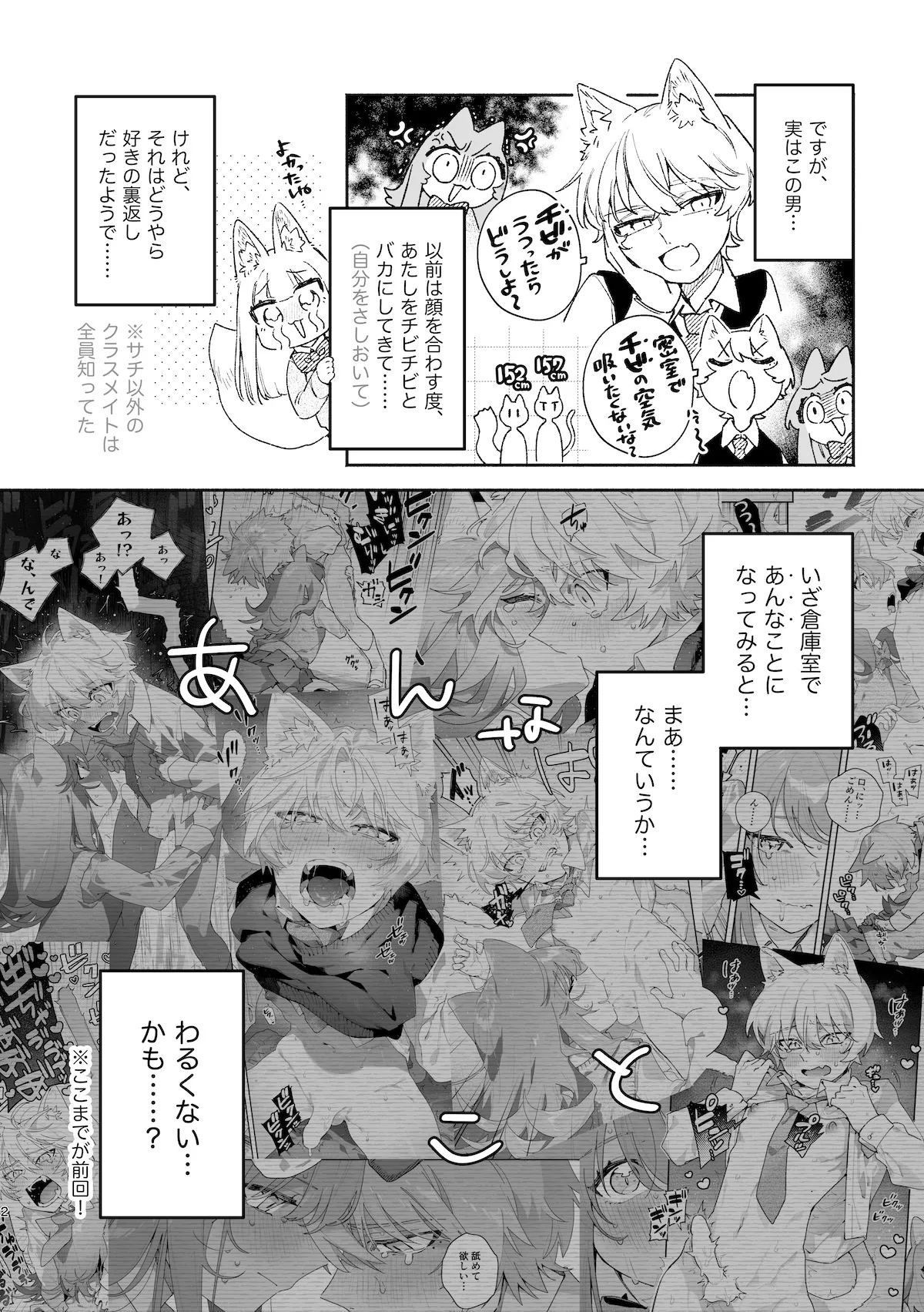 ♂が受け。ネコちゃん×ネコくん2 3ページ