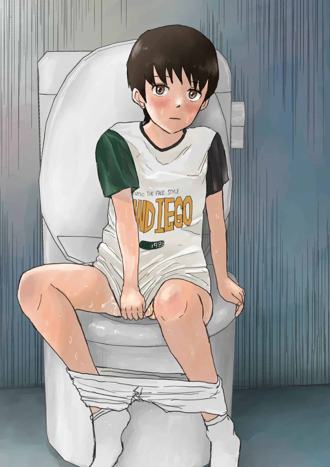 教え子ショタを個室トイレに連れ込んで…. 22ページ