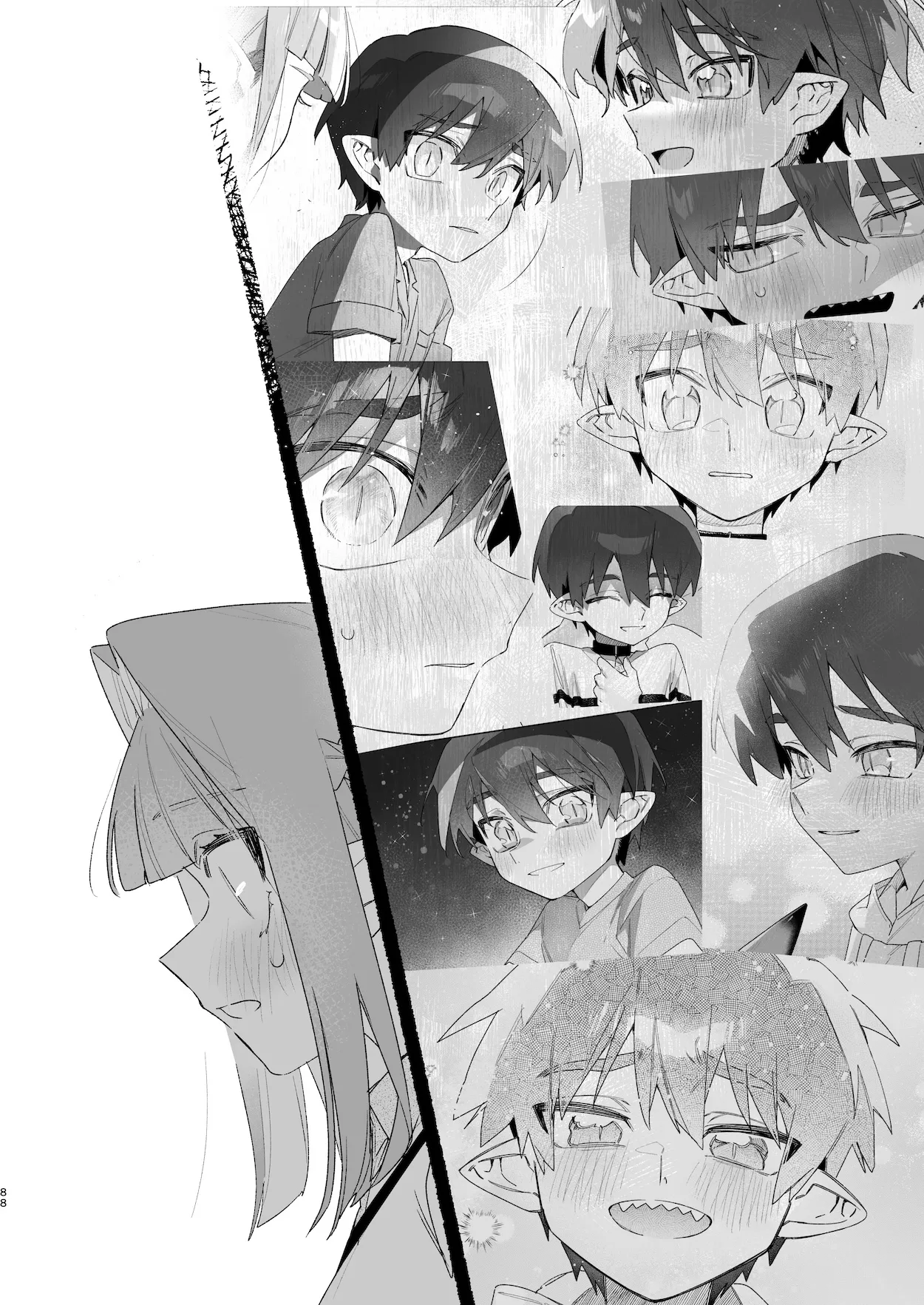 ♂が受け。ワニちゃん×サメくん前編 89ページ