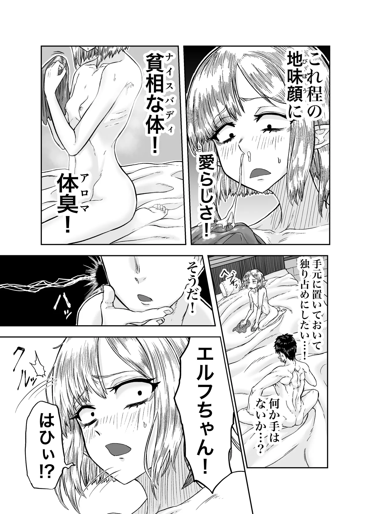 風呂嫌いな地味顔エルフの娼婦を騙して嫁にする 19ページ
